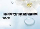 马桶虹吸式排水和直排哪种好知识介绍