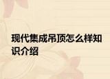 现代集成吊顶怎么样知识介绍