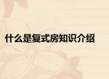 什么是复式房知识介绍