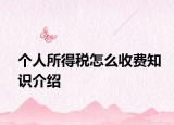 个人所得税怎么收费知识介绍