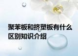 聚苯板和挤塑板有什么区别知识介绍