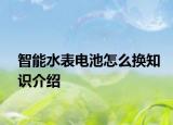 智能水表电池怎么换知识介绍