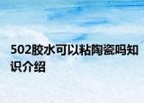 502胶水可以粘陶瓷吗知识介绍