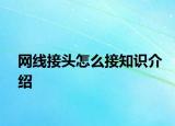 网线接头怎么接知识介绍