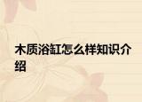 木质浴缸怎么样知识介绍
