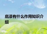 底漆有什么作用知识介绍
