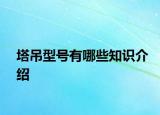 塔吊型号有哪些知识介绍