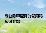 专业除甲醛真的管用吗知识介绍