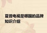 夏普电视是哪国的品牌知识介绍
