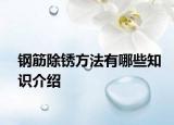 钢筋除锈方法有哪些知识介绍