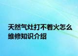 天然气灶打不着火怎么维修知识介绍