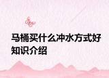 马桶买什么冲水方式好知识介绍