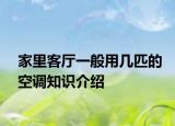 家里客厅一般用几匹的空调知识介绍