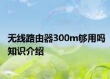 无线路由器300m够用吗知识介绍