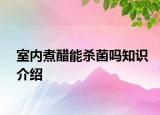 室内煮醋能杀菌吗知识介绍