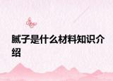 腻子是什么材料知识介绍