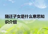 随迁子女是什么意思知识介绍