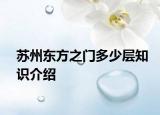 苏州东方之门多少层知识介绍