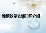 地板胶怎么铺知识介绍
