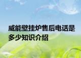 威能壁挂炉售后电话是多少知识介绍