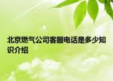 北京燃气公司客服电话是多少知识介绍
