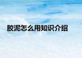 胶泥怎么用知识介绍