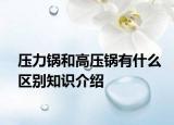 压力锅和高压锅有什么区别知识介绍