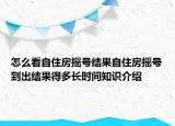 怎么看自住房摇号结果自住房摇号到出结果得多长时间知识介绍