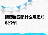 钢筋锚固是什么意思知识介绍