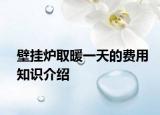 壁挂炉取暖一天的费用知识介绍