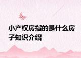 小产权房指的是什么房子知识介绍