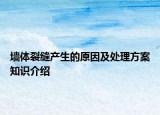 墙体裂缝产生的原因及处理方案知识介绍