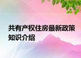 共有产权住房最新政策知识介绍