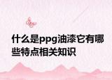 什么是ppg油漆它有哪些特点相关知识